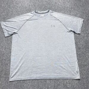 Under Armour Shirt Mens XL Gray Loose Gym Active Stretch Short Sleeve